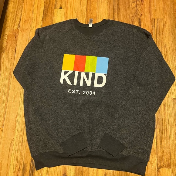 KIND Dark Grey Graphic Sweatshirt Unisex Size Large - Picture 2 of 7